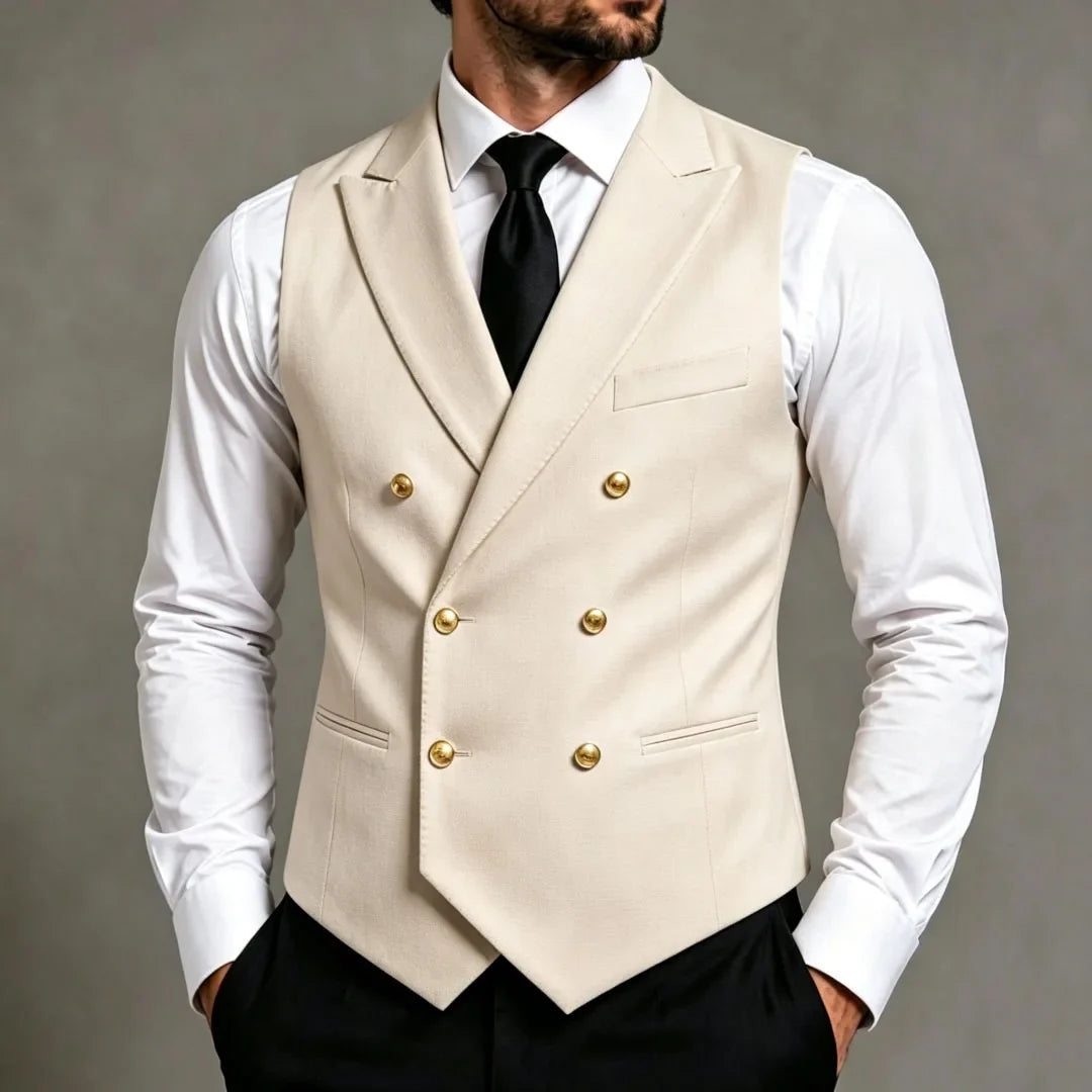 Men's Double Breasted Vest for Wedding & Formal Occasions