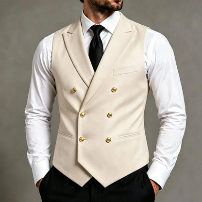 Men's Double Breasted Vest for Wedding & Formal Occasions
