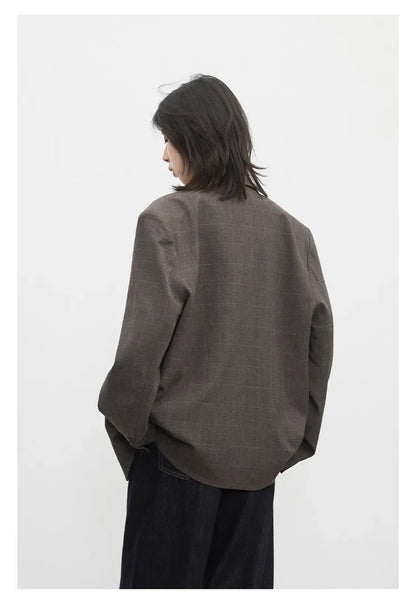 New Women Blazers Single-breasted Loose Casual Retro Striped Office Ladies Suit Jacket Female Coat Spring Autumn 2026