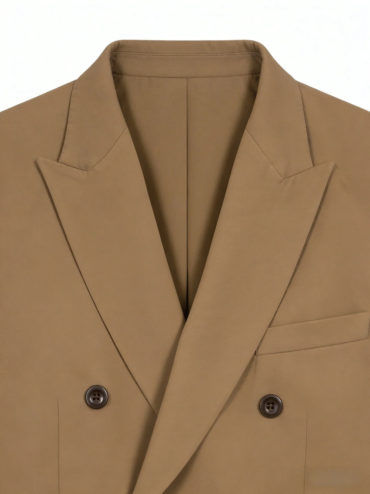 Plus Size Men Suits,Men's Luxury Brown Double Breasted Suit Jacket, Wedding & Event Formal Blazer