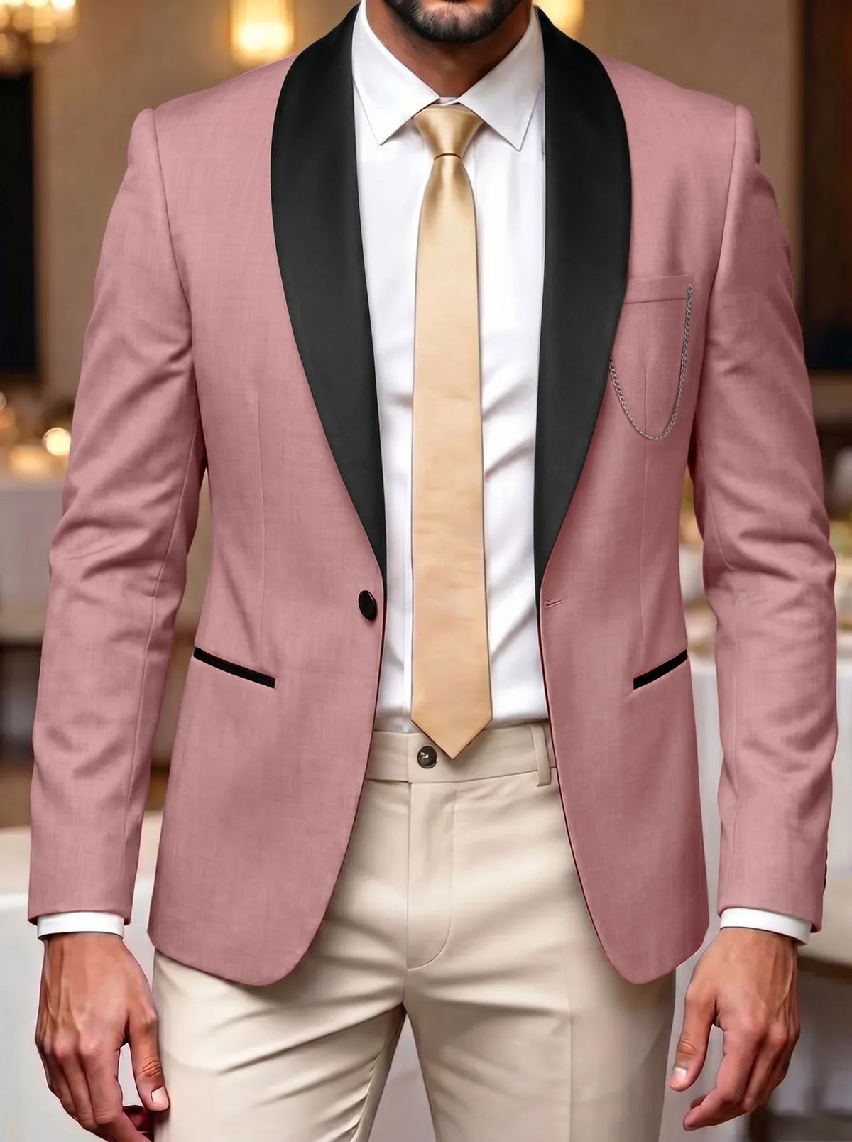 Men's Casual Business Suit Formal Gentleman Wedding Groom Best Man Tuxedo Slim Fit Blazer Jacket Fashion Party Office Wear