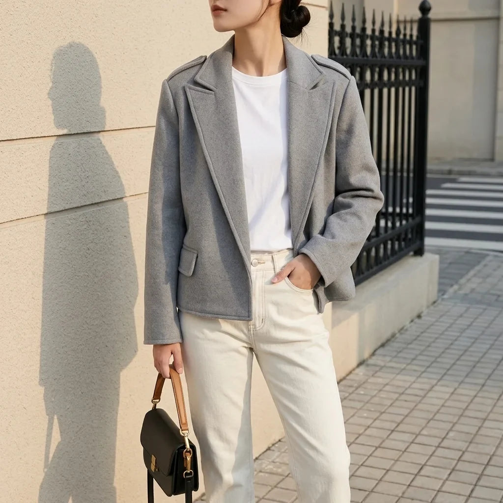 Spring Autumn 2026 Bomber Jacket Women Soft Solid O-neck Zipper Dual Pockets Short Coat Women Clothing Female Multi Colors 63993