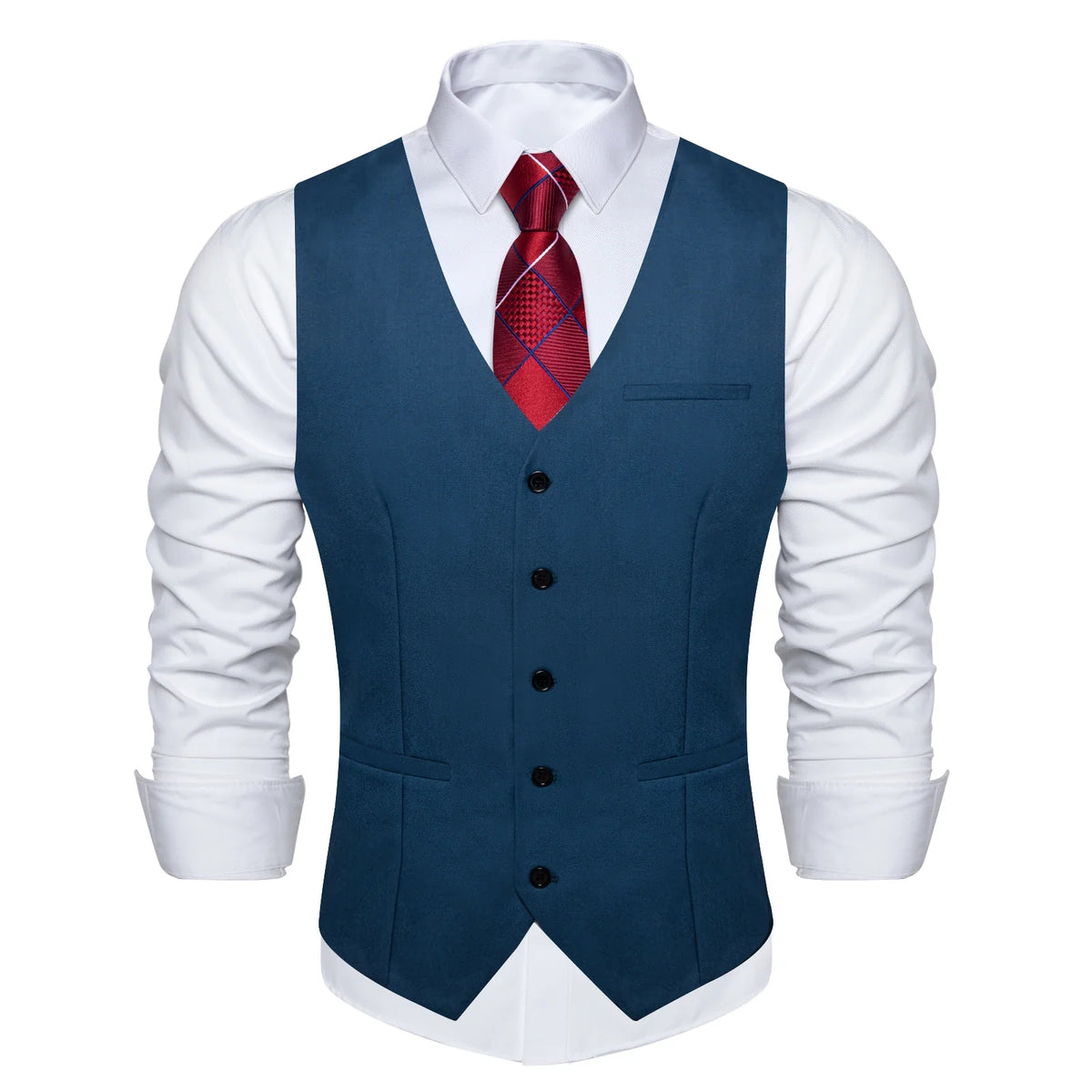Men's Suit Vest – Solid Formal Waistcoat for Wedding, Party & Business Wear