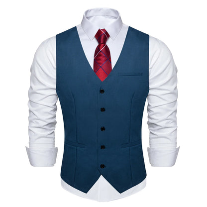 Men's Suit Vest – Solid Formal Waistcoat for Wedding, Party & Business Wear
