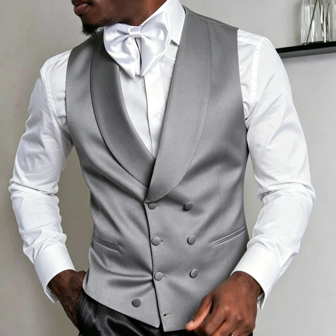 Men's Double Breasted Suit Vest for Wedding & Formal Occasions