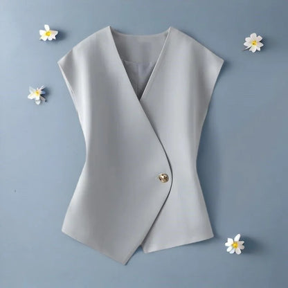 2026 Spring Autumn Short Vest Women Korean Slim Sleeveless Jacket Casual With lining Blazer Waistcoat Female Tops Chaleco Mujer