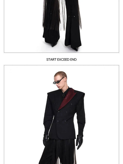 Fashion Original Personalized High Quality Sleeveless Vest Coat Men 2025 New Double Breasted Street Male Waistcoat JY4030
