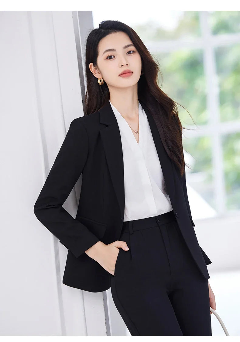 Fashionable professional women's clothing, high-quality two-piece pants + blazer. Exquisite, elegant, comfortable