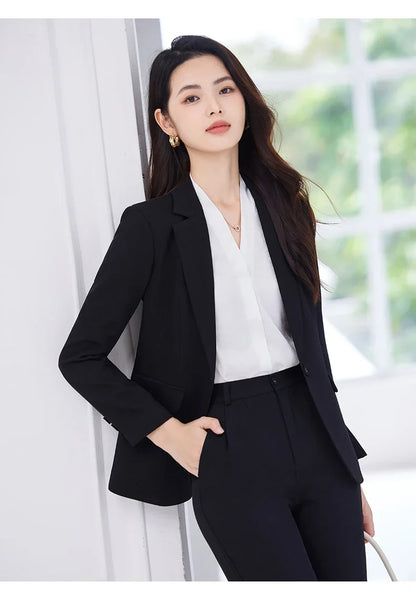 Fashionable professional women's clothing, high-quality two-piece pants + blazer. Exquisite, elegant, comfortable