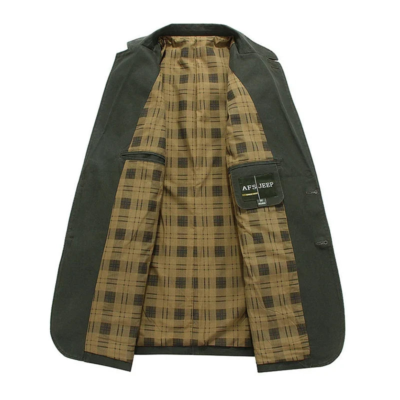 High Quality Men's Blazer Oversized Suit Jackets 5XL Pure Cotton Streetwear Casual Jacket Men Clothing Black Blazers