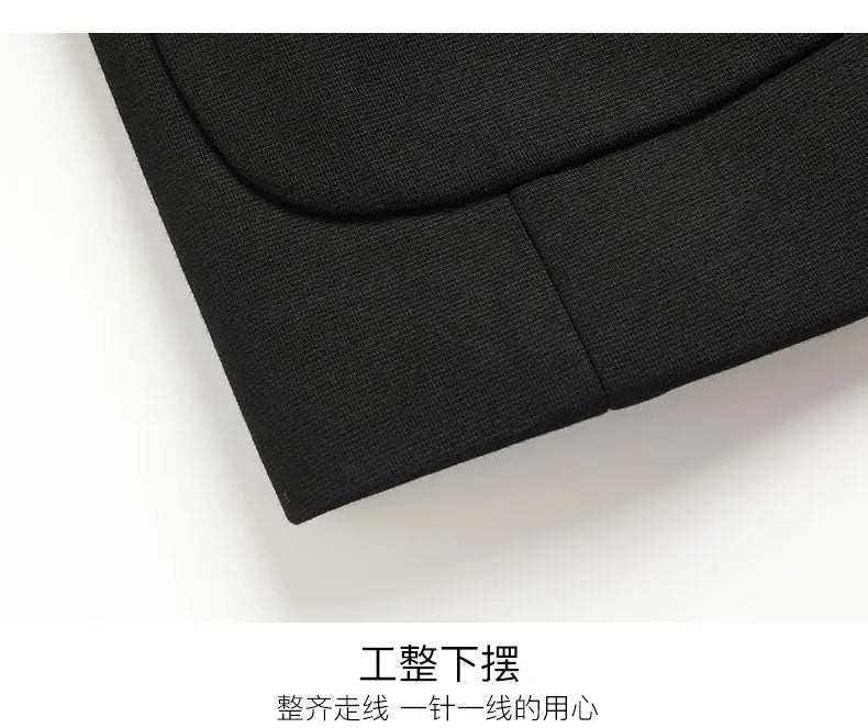 Blazer Men Smart Casual Stand Collar Korean Style Black Business Coat
