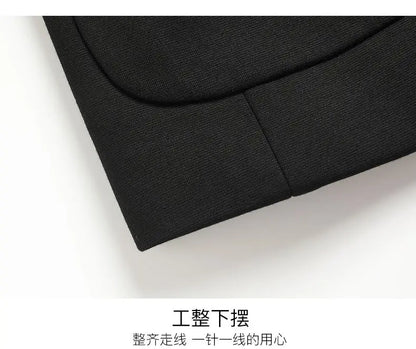 Blazer Men Smart Casual Stand Collar Korean Style Black Business Coat
