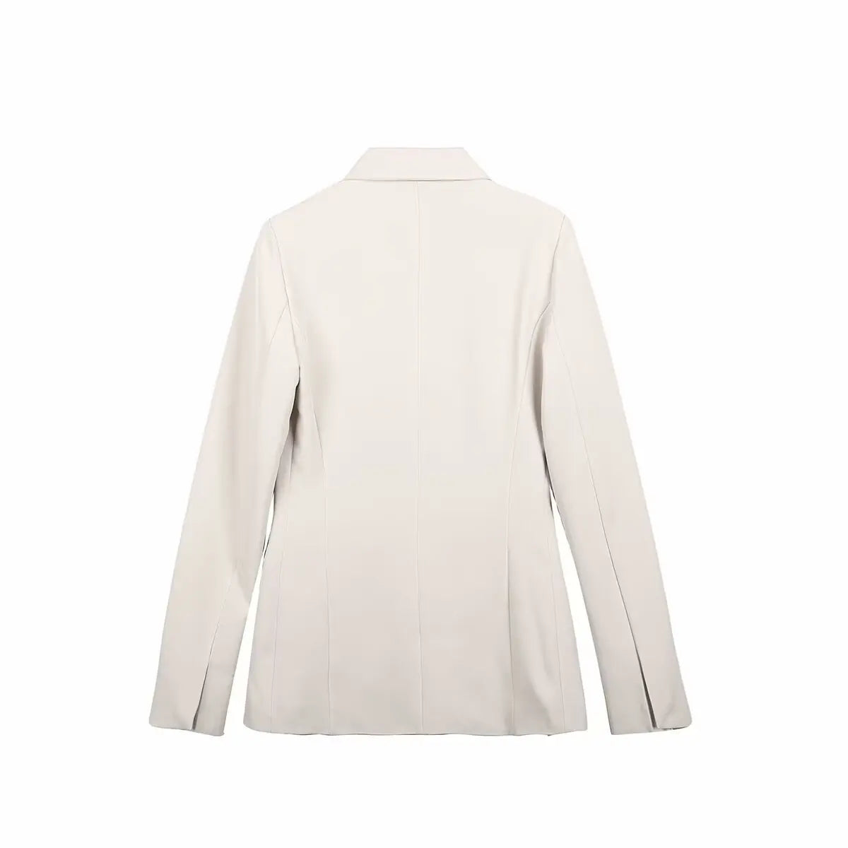 Women Fall Office Slim Blazer Single Button Pockets Blazer Beige Black 2025 Spring Autumn Fashion Commuter Simple Casual Blazer