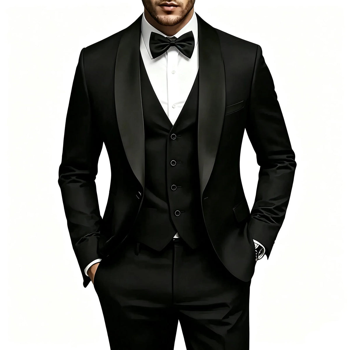 Ensemble Costume de Mariage Homme Garçon d'Honneur, Habillé-Décontracté pour le Quotidien et les Mariages
