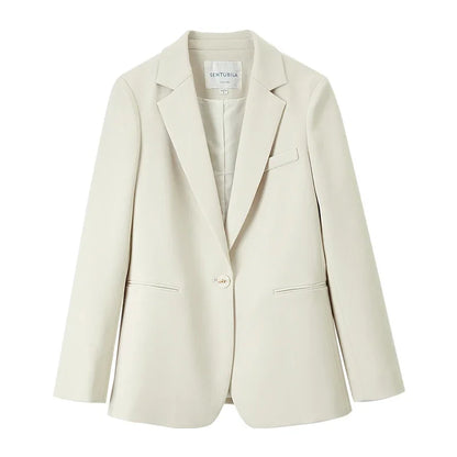 Blazer Women 2026 Spring Autumn Elegant Fashion Office Lady Work Business Professional Notched Suit Jacket 153XA3220X