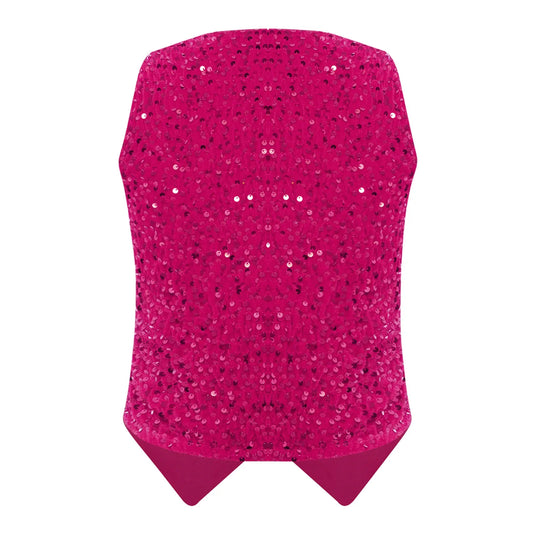 Vests for Women Fashion Waistcoat V-neck Sleeveless Vest Music Festival Sequin Party Tops Cocktail Party Nightclub Disco Outfit