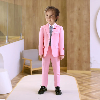 3-Piece Boys Suit Set | Solid Formal Tuxedo for Kids | Wedding & Party Suit Ages 2–14