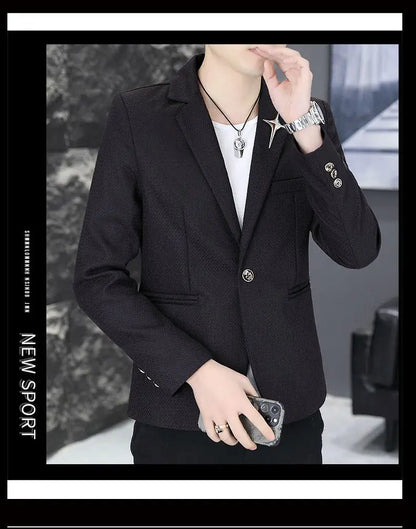 Men's Slim Fit Fashionable Hair Stylist Little Blazer Autumn 2026 New Arrival Trendy Small Jacket for Younger Men