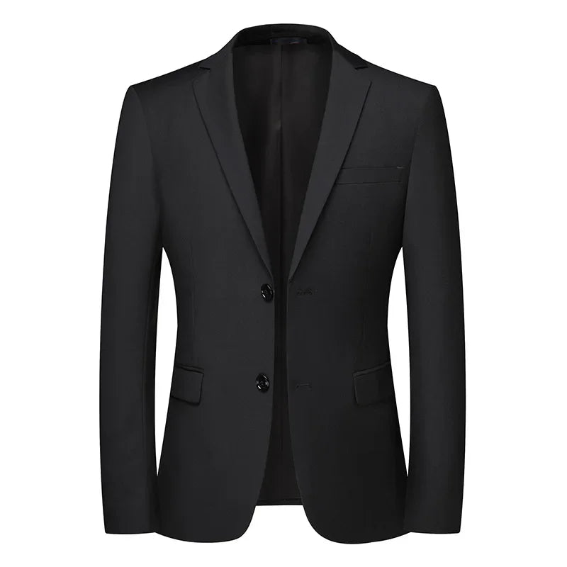2026 New Arrival Men's Solid Navy Blue  black Blazer Single Breasted Formal Suit Jacket