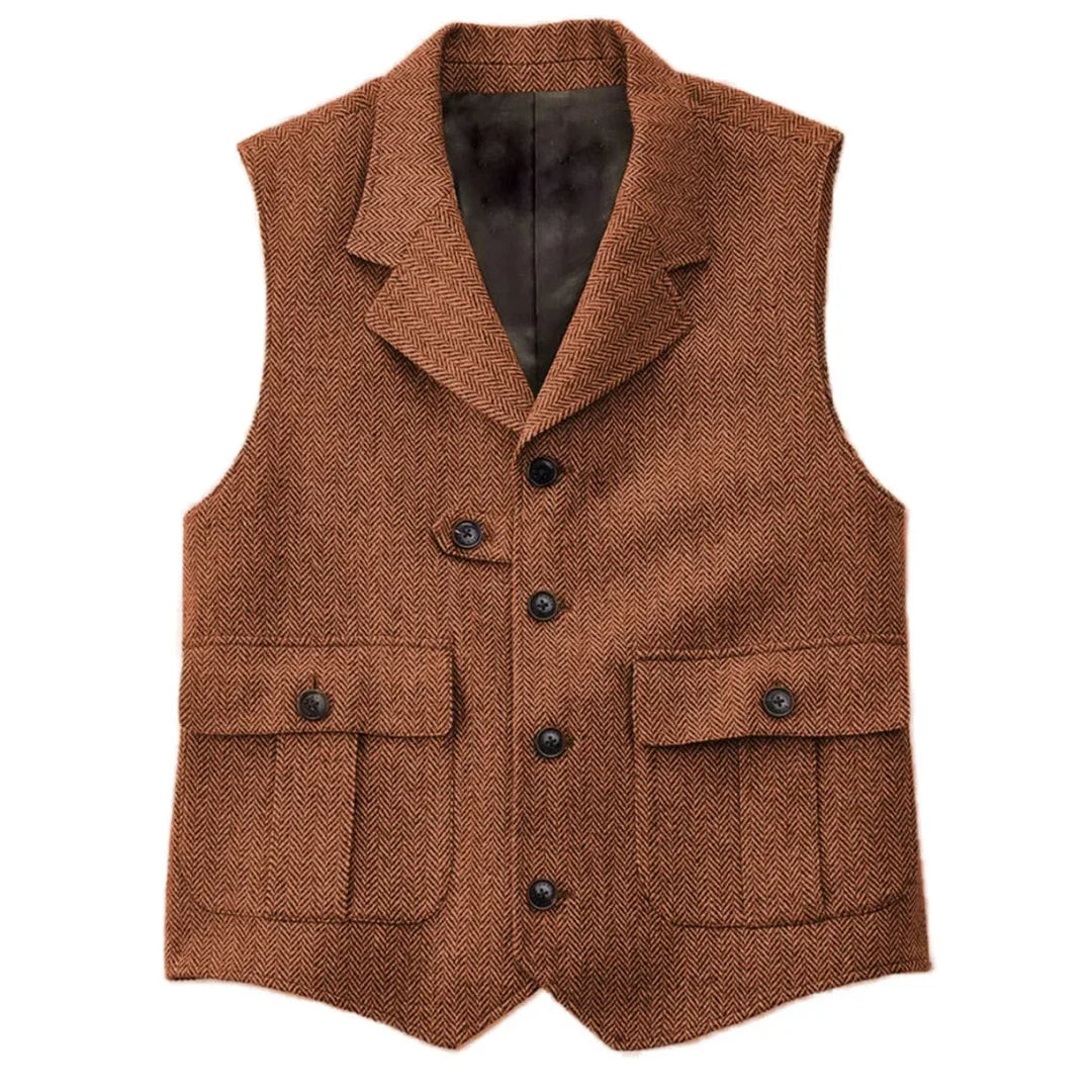 Men's Suit Vest Single Breasted Lapel Waistcoat for Wedding, Business & Smart Casual Wear