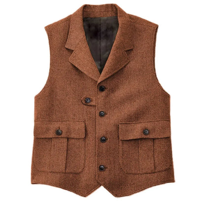 Men's Suit Vest Single Breasted Lapel Waistcoat for Wedding, Business & Smart Casual Wear