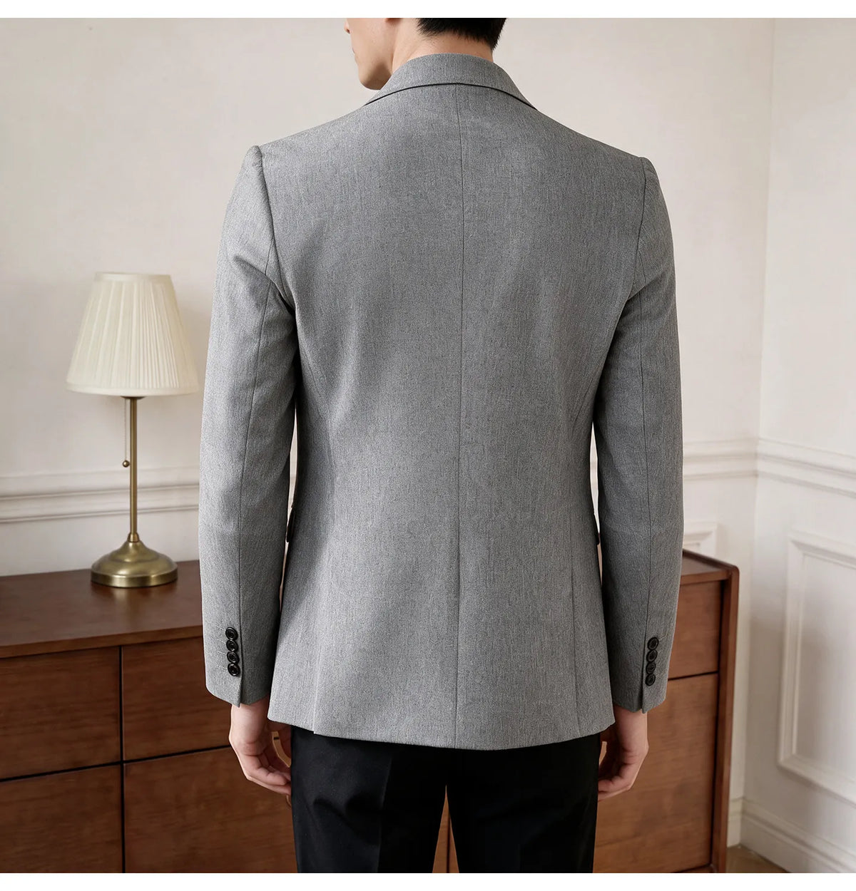 Men's Blazer Retro Texture Smart Casual Suit Lightweight Business Commuter Jacket