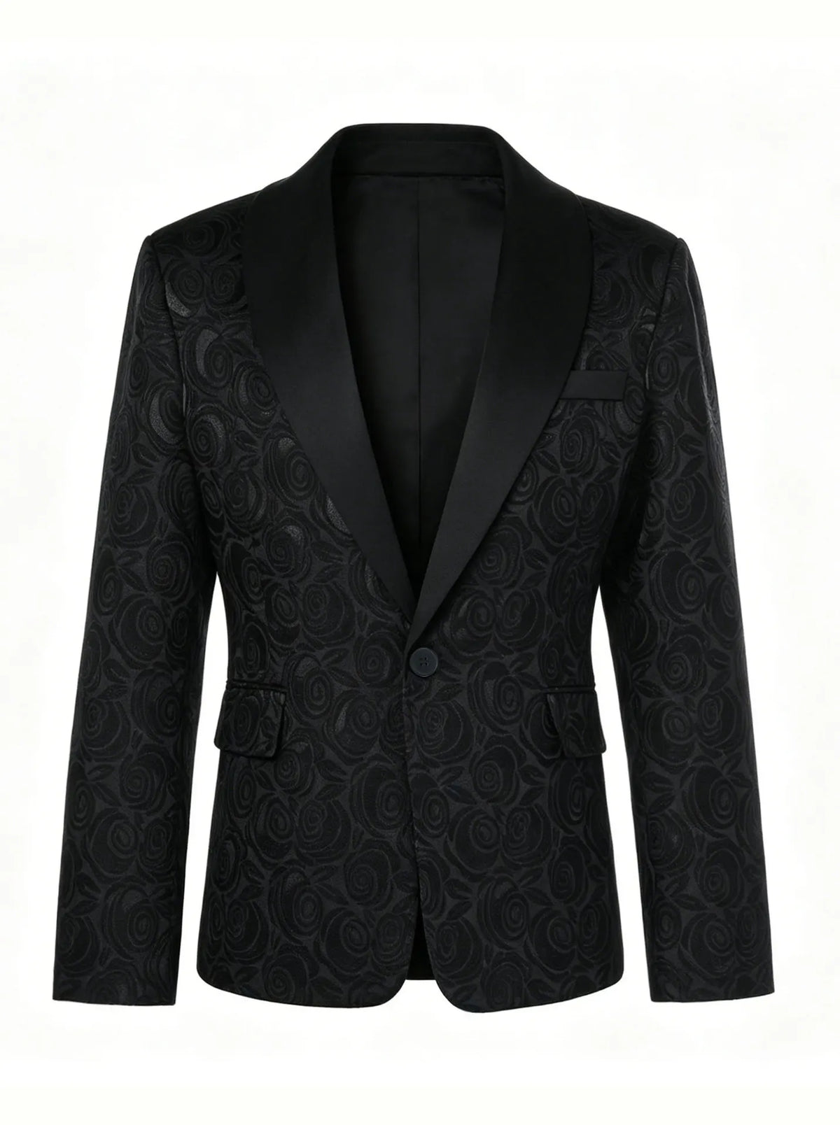 New Gentleman Men's 3‑Piece Jacquard Suit Set Blazer Vest Pants  Formal Outfit Tuxedo For Wedding Banquet Evening Party Occasion