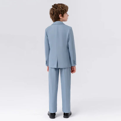 Gentleman Kids Slim 4Pieces/Set Jacket Vest Pants Bowtie Party Dress Children Ceremony Photograph Suit Boys Performance Costume