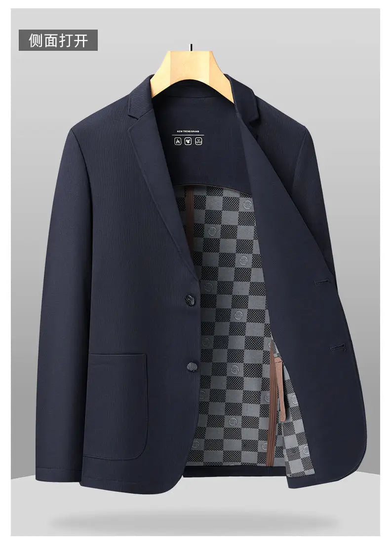 Seamless Adhesive Thin Style Blazer Fashionable Outdoor Travel, Camping, Wedding, Men's Slim-fit Casual Wear, Breathable Blazer