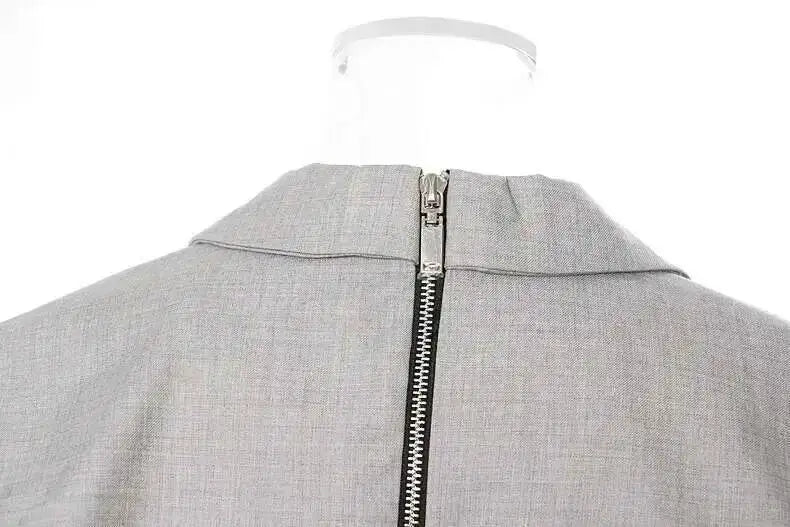 2026 Spring Autumn New Women Jacket Niche Design Pleated Zipper Blazer Stylish Elegant Fashion Coat High-end Jumpsuit H2720