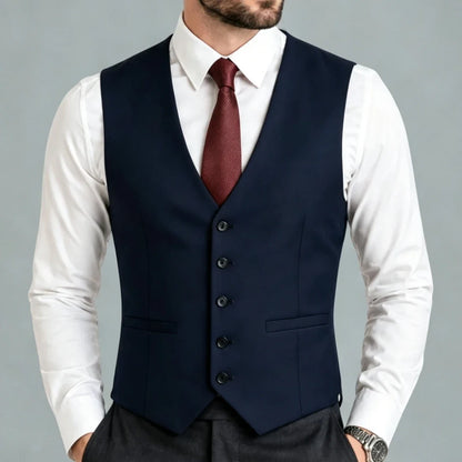 Men Suit Vest – Single Breasted Formal Waistcoat for Men