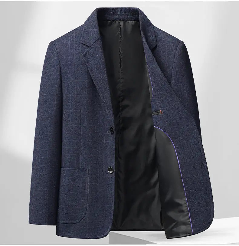 Men's Blazer Single Breasted Casual Suit Jacket for Spring Autumn