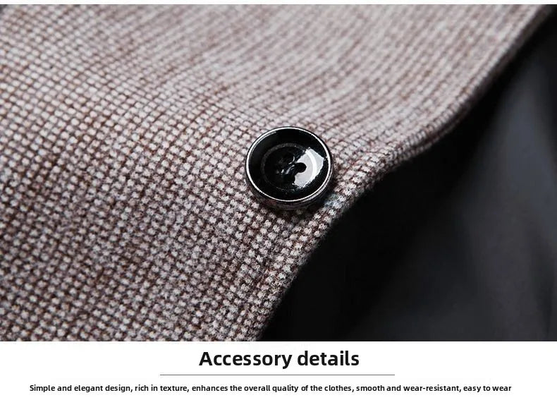 Blazer Men's Fashion Solid Color Wedding Dress Casual Host Gentleman Slim-Fitting Trendy Banquet Versatile Business Blazer