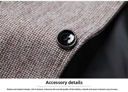 Blazer Men's Fashion Solid Color Wedding Dress Casual Host Gentleman Slim-Fitting Trendy Banquet Versatile Business Blazer