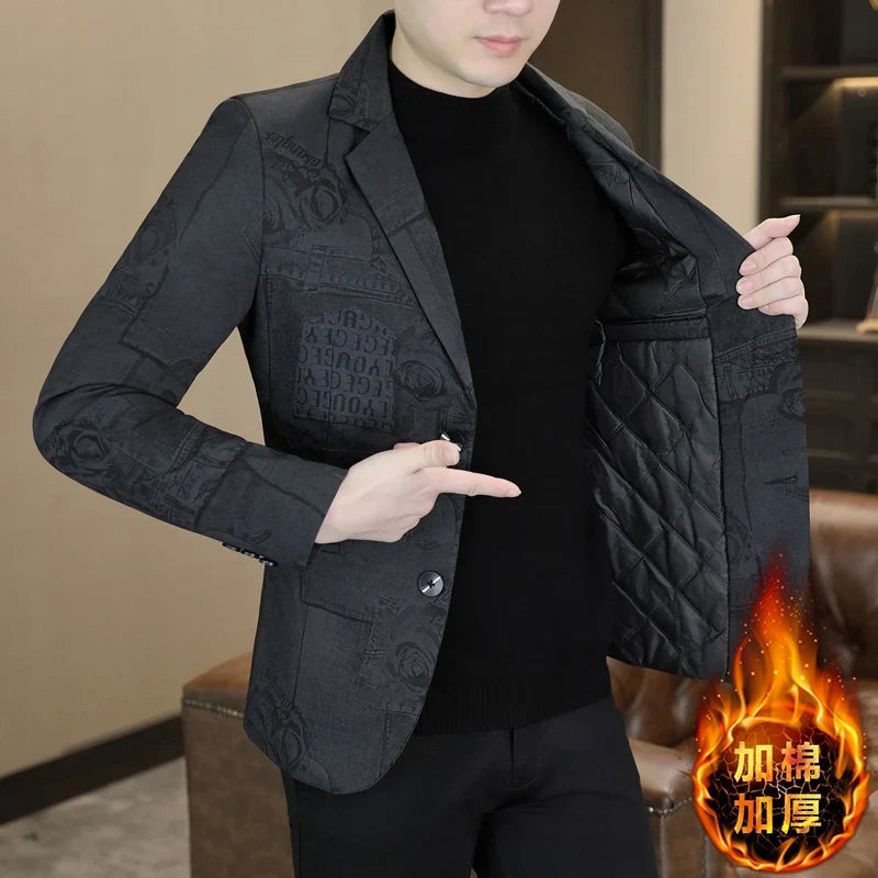 Men's Casual Business Blazer – Single Breasted, Spring Autumn