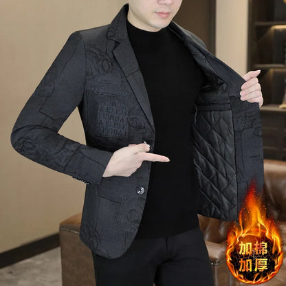 Men's Casual Business Blazer – Single Breasted, Spring Autumn