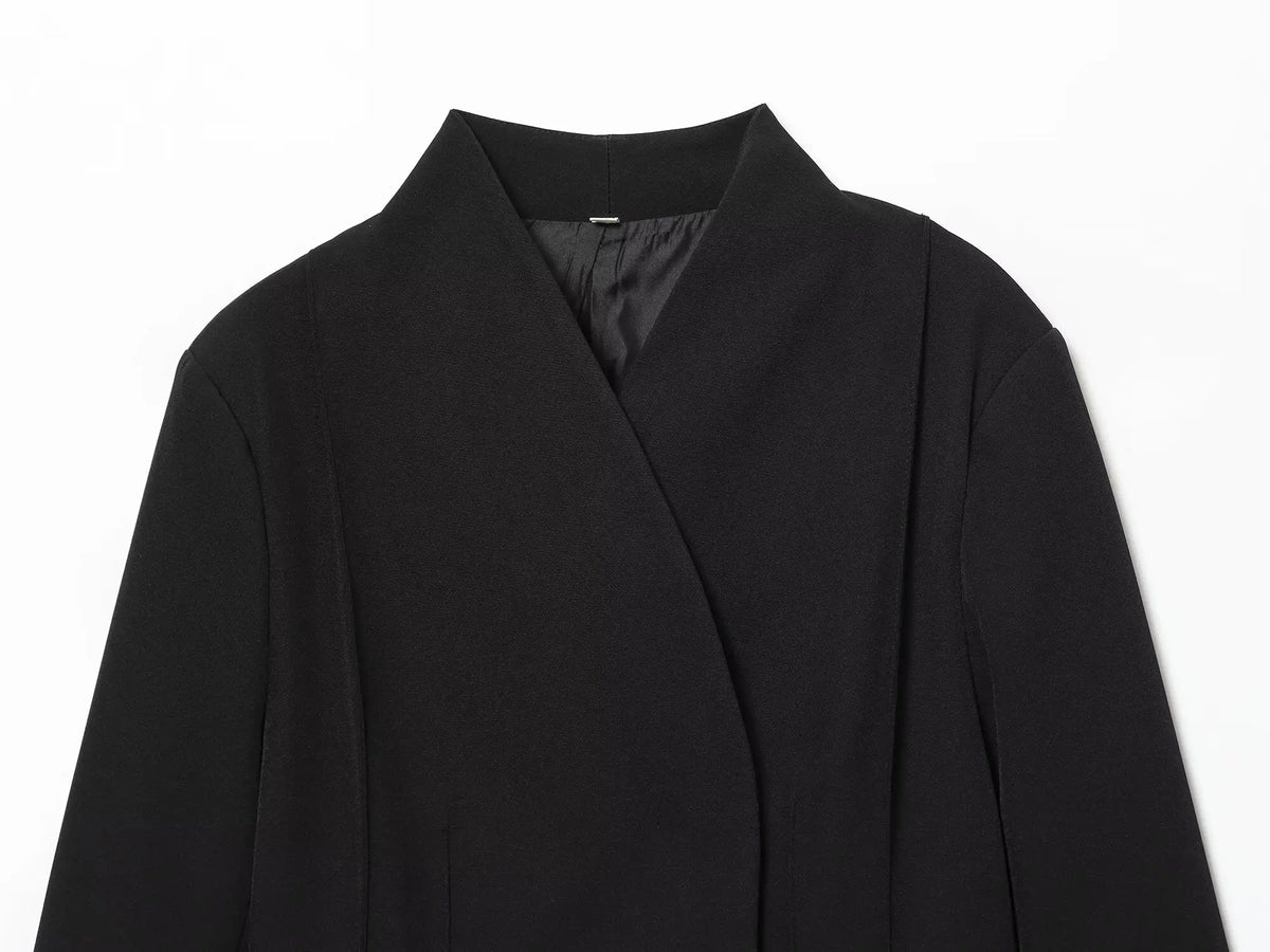 Elegant Blazer Women's Commute Blazer Coat 2026 Spring Fall Minimalist Office Lady Party Basic Dinner Slim-Waist Blazer