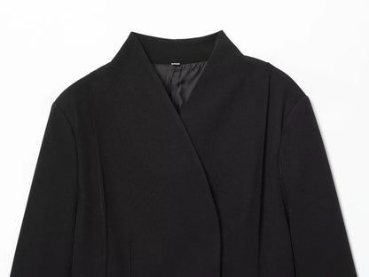 Elegant Blazer Women's Commute Blazer Coat 2026 Spring Fall Minimalist Office Lady Party Basic Dinner Slim-Waist Blazer
