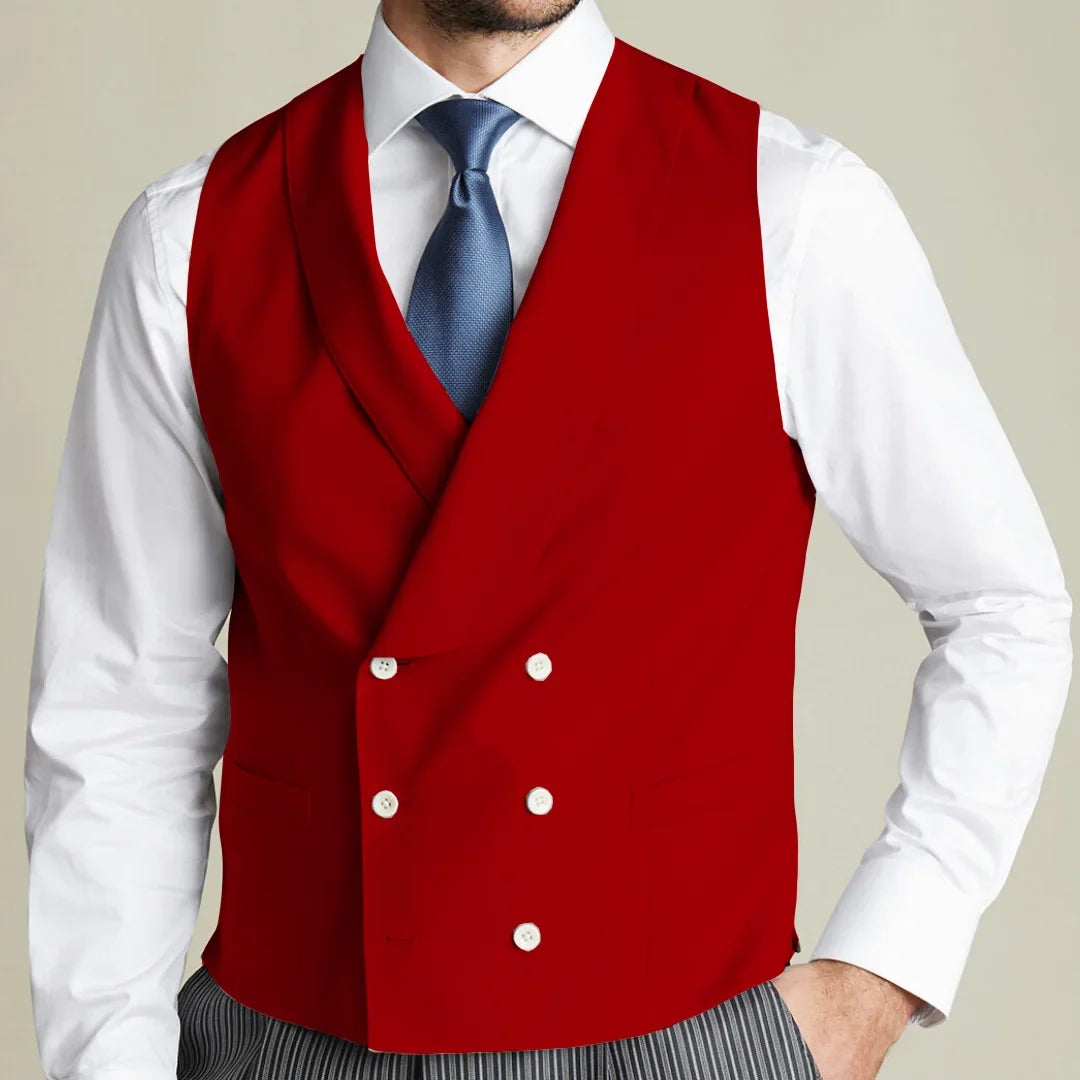 Men's Double Breasted Vest for Weddings, Business & Formal Occasions