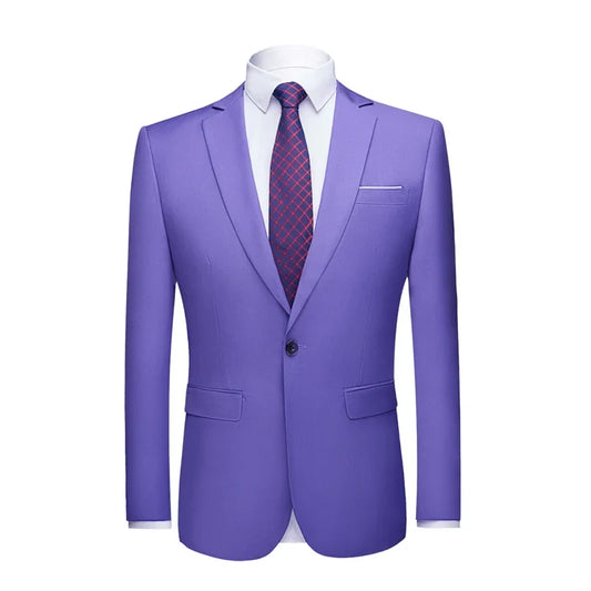 Men's Suit Jacket Slim Fit Single Breasted Multi-Color Formal Blazer