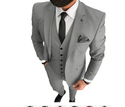Tailor Made Red Men Wedding Suits Slim Fit Groom Prom Party Blazer Male Tuxedo Jacket+Pants+Vest Costume Marriage Homme Terno