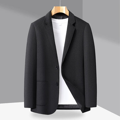 Spring/Summer new men's high-end wool suit jacket - stylish and form-fitting suit top, suitable for home and daily wear.