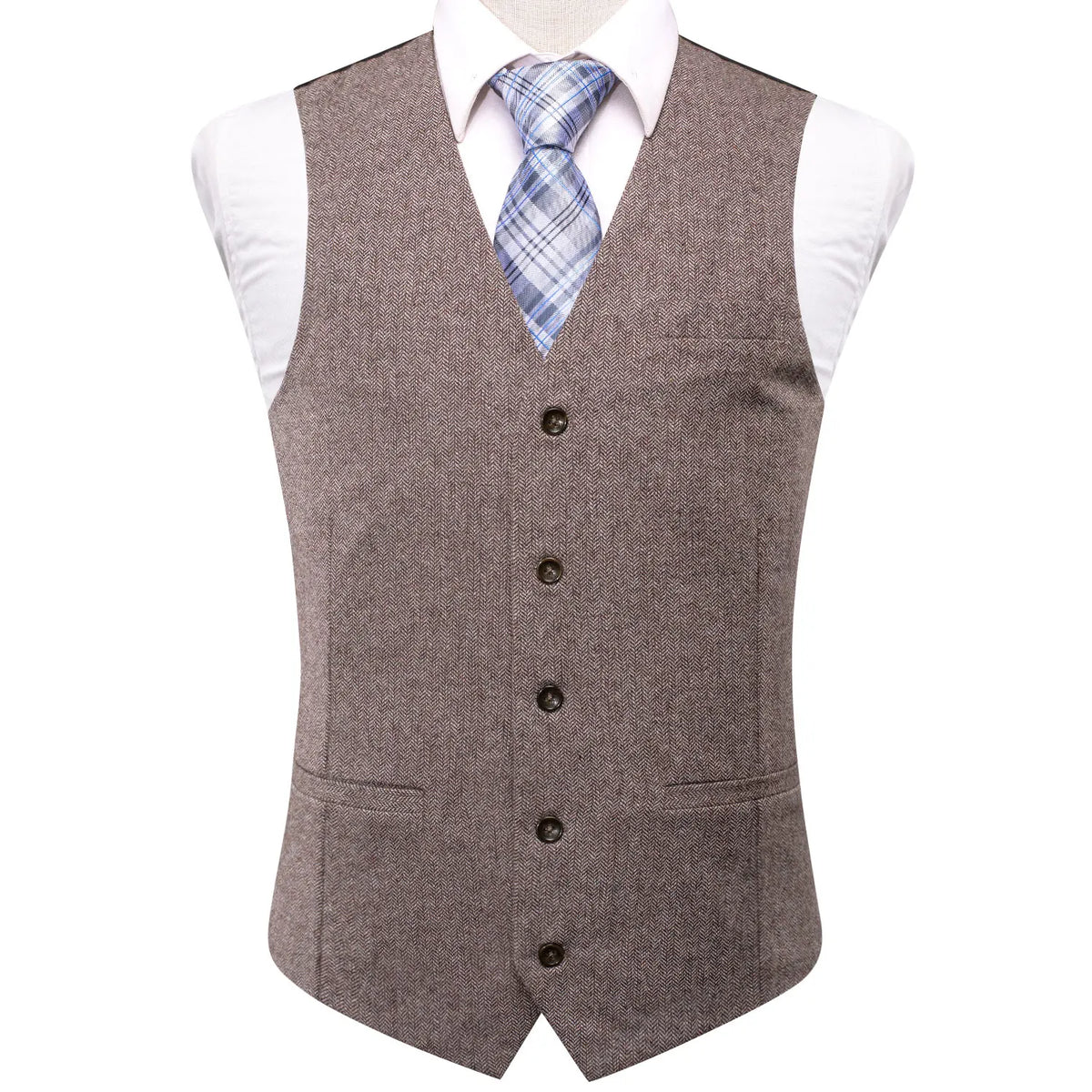 Men's Suit Vest Set Paisley Jacquard Double Breasted for Weddings and Formal Events