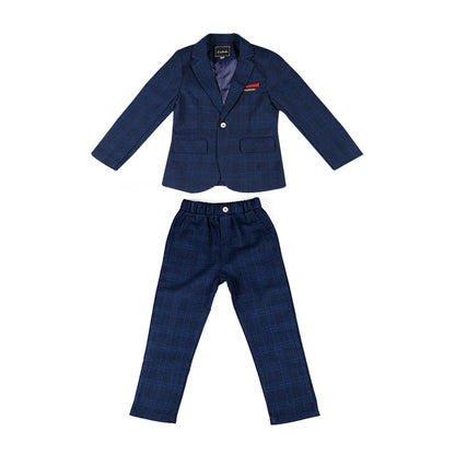 Big Teenager Tuxedo Dress Children Dance Costume Flower Boy Wedding Suit Kids Formal Jacket Vest Pants 3PCS Party Photograph Set