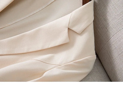 Spring Summer New Style Korean Version Silk Fashion Small Suit Jacket Women Thin Sleeve Seven Button Slim Fit Western Wear