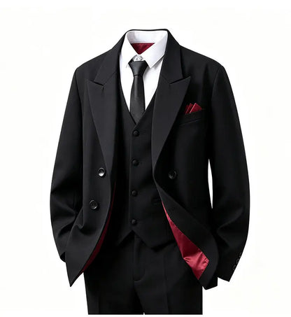Double Breasted Clothes for Man Blazer Homme Luxe High Quality Luxury Corsage Designer Mens Black Elegant Chaqueta Formal Hombre
