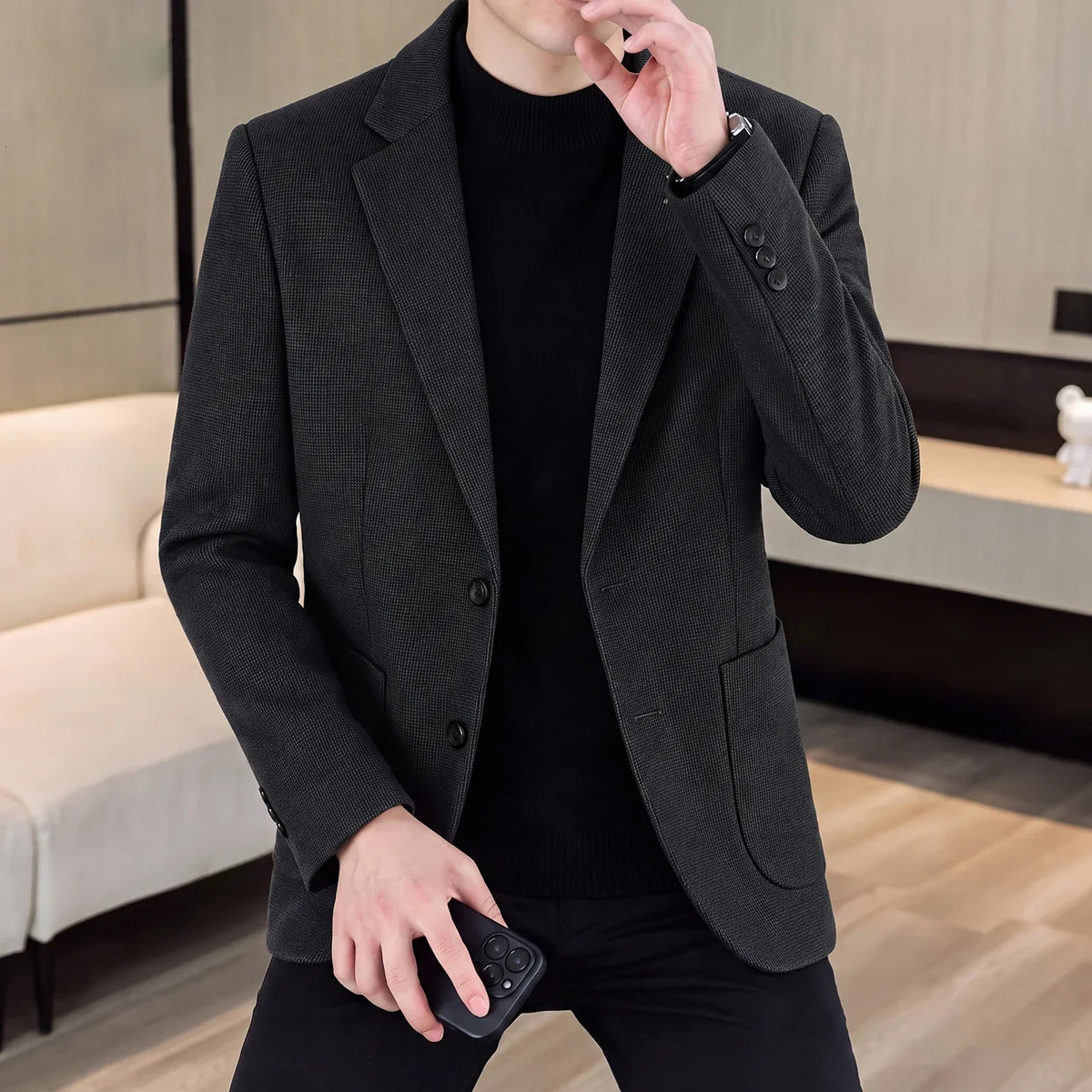 Men's Fashionable Versatile Suit 2026 Autumn Winter New Design Quality Outerwear for Business Casual Wear Trendy All-Match Jacke