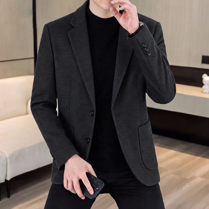 Men's Fashionable Versatile Suit 2026 Autumn Winter New Design Quality Outerwear for Business Casual Wear Trendy All-Match Jacke