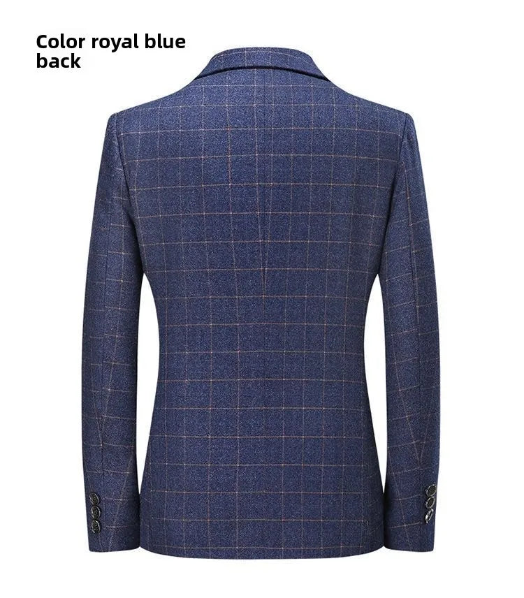 Blazer - New Men's Fashionable Outdoor Travel Premium Business Gentleman Wedding Stylish Multi-purpose Plaid Casual Blazer