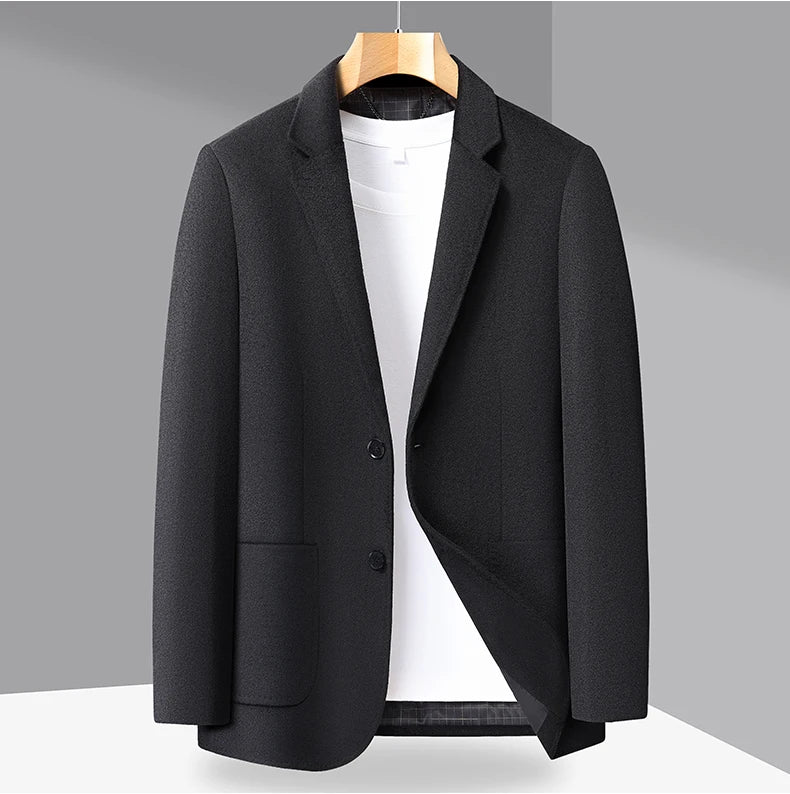 Spring/Summer new men's high-end wool suit jacket - stylish and form-fitting suit top, suitable for home and daily wear.